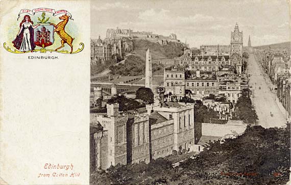 Postcard by an unidentified publisher  -  Edinburgh from Calton Hill