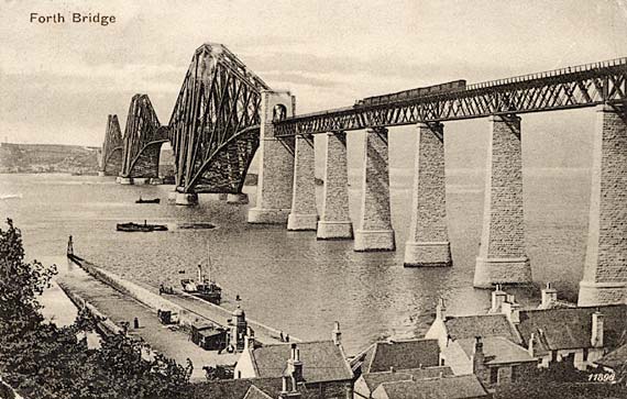 Postcard of the Forth Bridge, 1890
