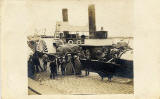 Postcard  -  Horses embarking at Granton Harbour for manoeuvres