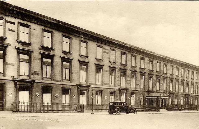 Grosvenor Hotel, 5-22 Grosvenor Street, Edinburgh  -  Photograph taken perhaps around 1930