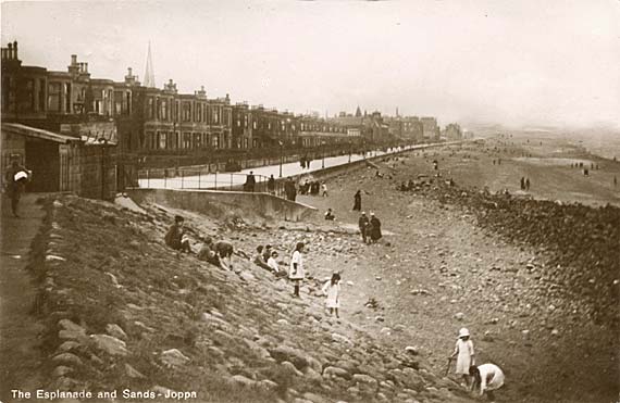 Post card of Esplanade and Sands, Joppa  -  publisher not known