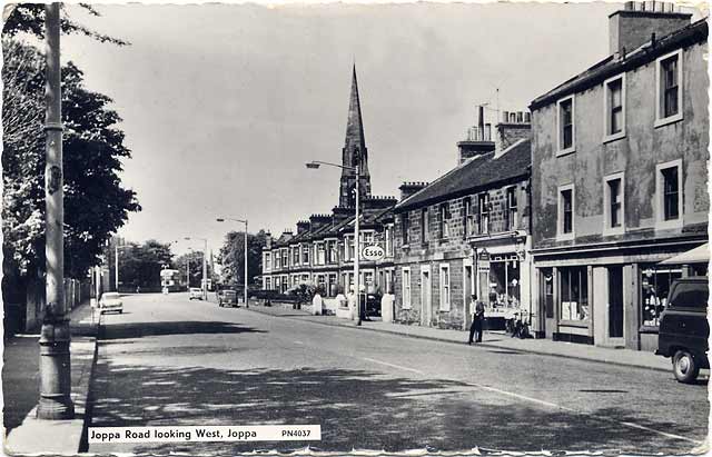 Postcard by an unidentified publisher  -  Joppa  -   Looking to the west along Joppa Road  -  Postcard No PN4037