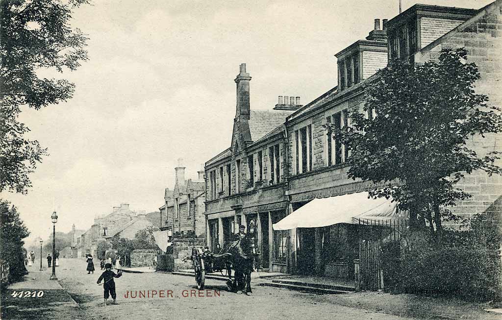 Photograph by an unidentified publisher, possibly using a Valentine photo  -  Juniper Green in the early 1900s