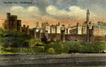 Postcard of Calton Jail in the style of an oil painting