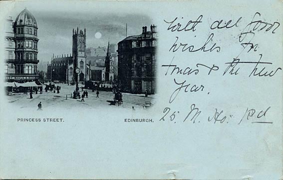 Early postcard by an unidentified publisher  -  Princes Street, West End