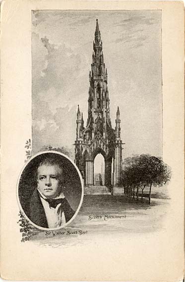 Around Edinburgh  -  The Scott Monument and Sir Walter Scott