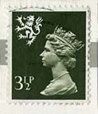 Queen Elizabeth II  -  Scottish stamp  -  3.5p