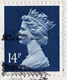 Queen Elizabeth II stamp  -  14p