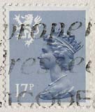 Queen Elizabeth II  -  Scottish stamp  -  17p