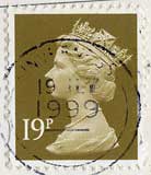 Queen Elizabeth II stamp  -  19p