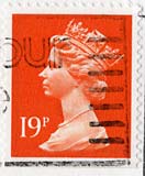 Queen Elizabeth II stamp  -  19p