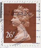 Queen Elizabeth II stamp  -  26p