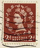 Queen Elizabeth II stamp  -  2d