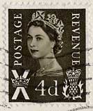 Queen Elizabeth II  -  Scottish stamp  -  4d