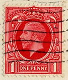Penny stamp on postcard posted 1935