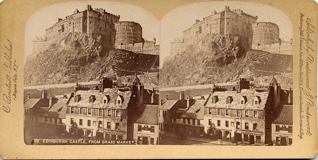 A Stereo View by C Bierstadt of Princes Street looking east from the Scott Monument