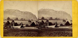 Stereo View of Edinburgh Castle from Princes Street Gardens  -  by Archibald Burns