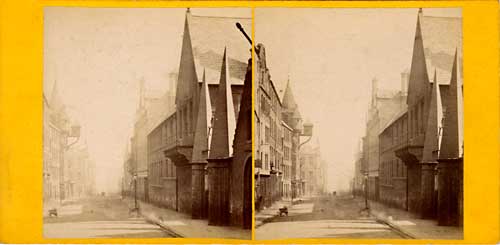 Stereo View of Moray House in the Royal Mile, Edinburgh  -  by Archibald Burns
