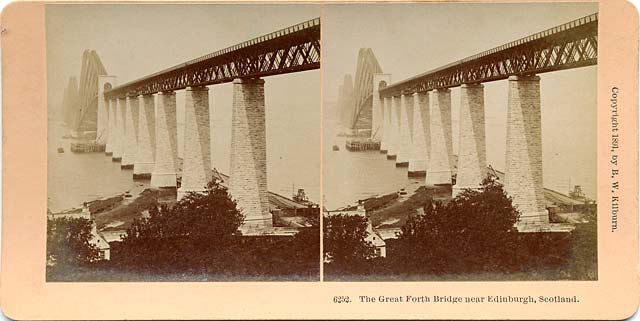 Stereo View by BW Kilburn  -  The Forth Bridge