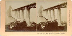 Stereo View by BW Kilburn  -  Waverley Bridge, looking towards Princes Street