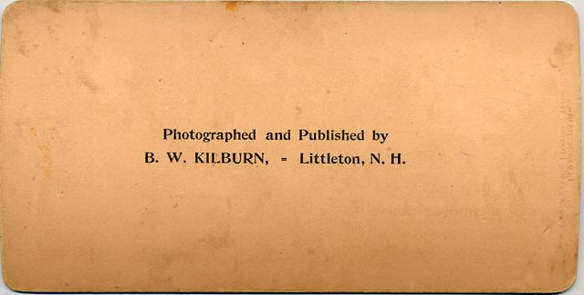 Kilburn  -  The back of a stereoscopic view  -  The Scott Monument from Princes Street Gardens