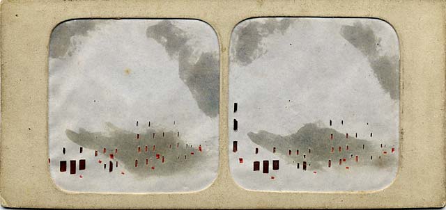 The back of a Stereo View of Holyrood Palace from Holyrood Palace Gates - from Lennie