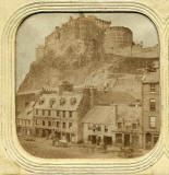 Enlargement of a stereo view of the Grassmarket and Edinburgh Castle  -  sold by Lennie