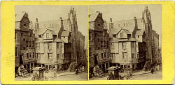 The back of a tereo view from Lennie - John Knox House in the Royal Mile, Edinburgh