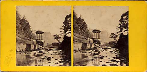 Stereo view from Lennie  -  St Bernard's Well on the Water of Leith
