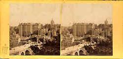 stereo view from Lennie - The Old Town of Edinburgh and Waverley Bridge, from Princes Street