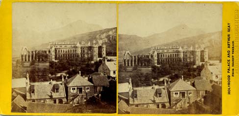Stereo view of Holyrood Palace and Chapel by WG Patterson