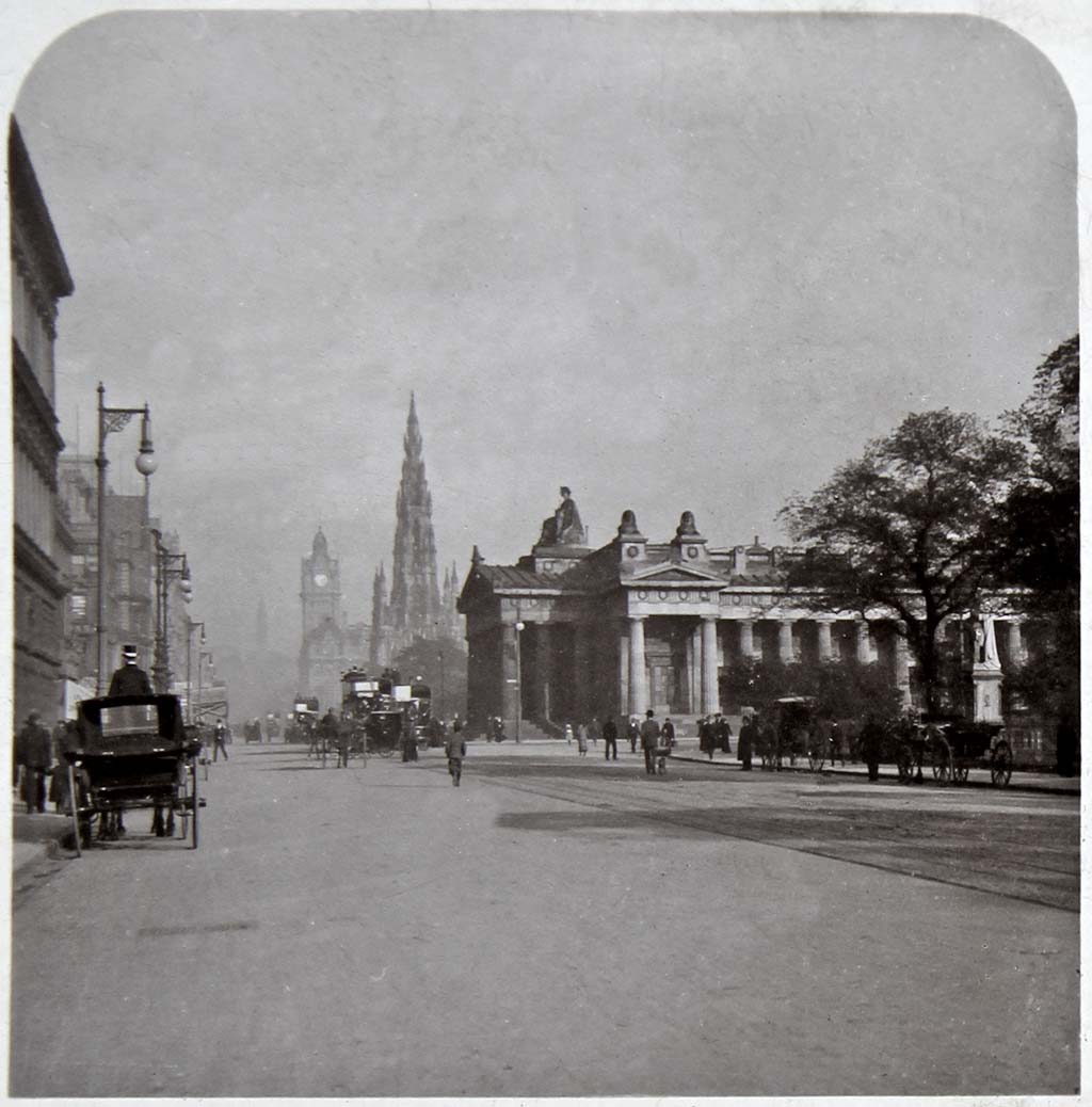 One half of a Stereo View of Princes Street by Rotary Photo EC.  Early-1900s