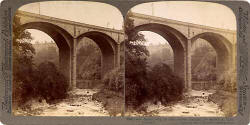 Stereo View of the Dean Bridge over the Water of Leith, near the West End of Princes Street  -  Underwood & Underwood