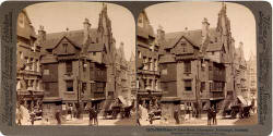 Stereo View of John Knox House in the Royal Mile  -  Underwood & Underwood