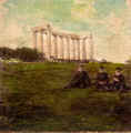 Stereo view of National Monument on Calton Hill  -  Universal Stereoscopic View Company