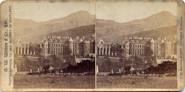 GW Wilson stereo card - Holyrood Palace