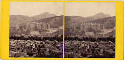 Stereo view by George Washington Wiilson - Holyrood Palace from Calton Hill