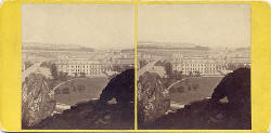 GW Wilson stereo card  -  Holyrood from Arthur's Seat