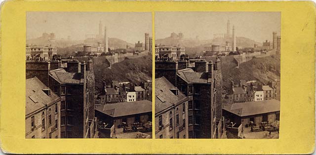 GW Wilson stereo card  -  Calton Hill