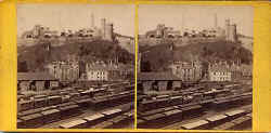 Stereo view by George Washington Wilson - Calton Hill from the North Bridge