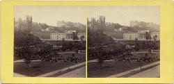 GW Wilson stereo card  -  Edinburgh Castle etc. from Princes Street