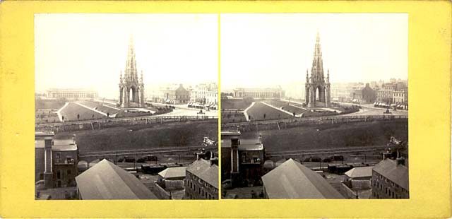 Stereo view by G W Wilson  -  An instantaneous view of 'Royal Albert' in the Firth of Forth