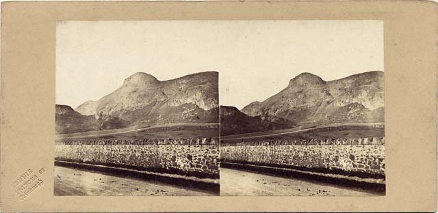 A stereo view by an unidentified photographer - Arthur's Seat from Old 