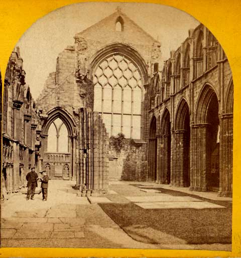 Enlargement of a Stereo View of Holyrood Abbey - photographer not known
