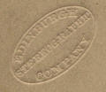 A blind stamp on a stereo view by an unidentified photographer  -  The Martyrs' Tomb, Greyfriars' Churchyard