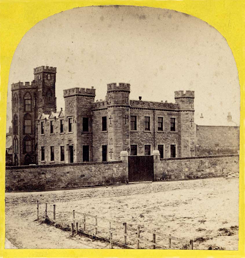 Enlargement taken from a  stereo view by an unidentified photographer  -  Sundial at Portobello Castle