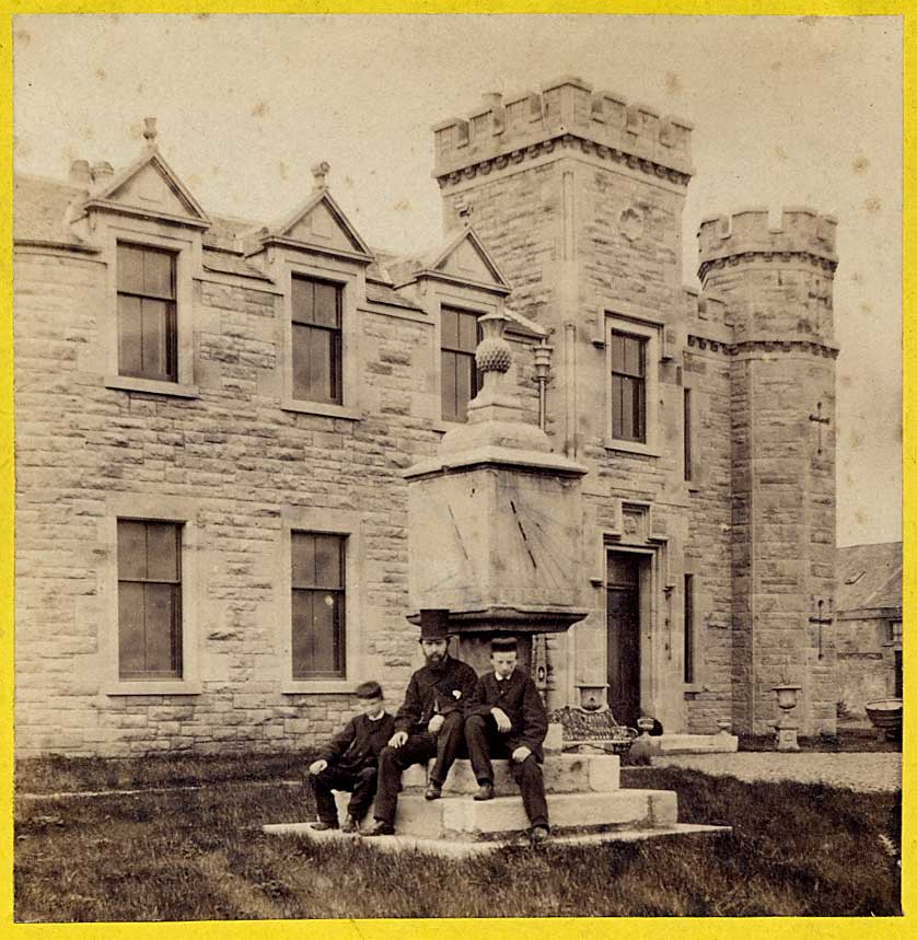 Enlargement taken from a  stereo view by an unidentified photographer  -  Sundial at Portobello Castle