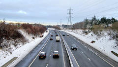 Edinburgh Bypass  -  View from Torphin Road  -  December 2009