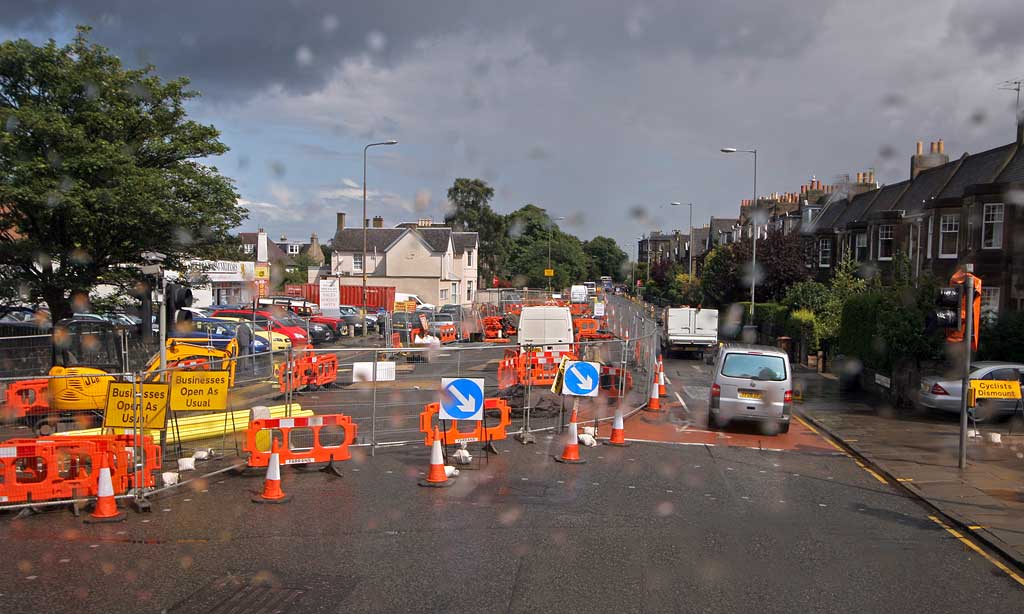 Ferry Road, Inverleith Gardens -  Road Works, 2009