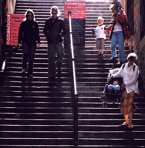 Fleshmarket Close  -  Descending the Stairs